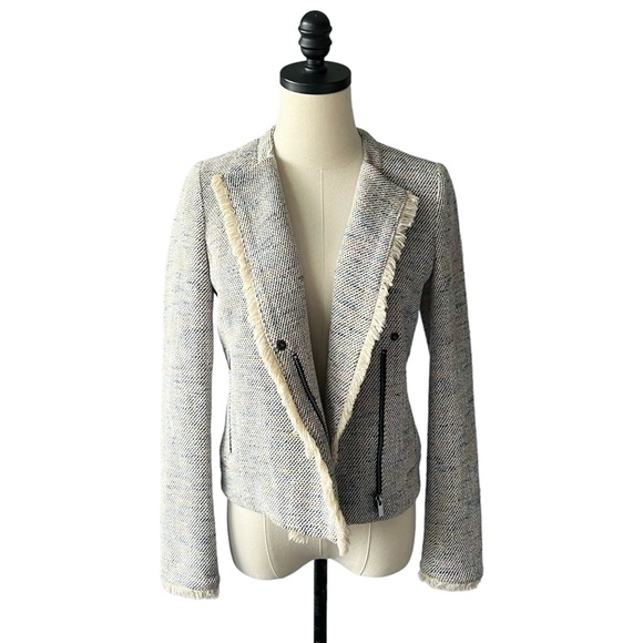 Comptoir Des Cotonniers Tweed Moto Jacket | XXS - Picture 4 of 11